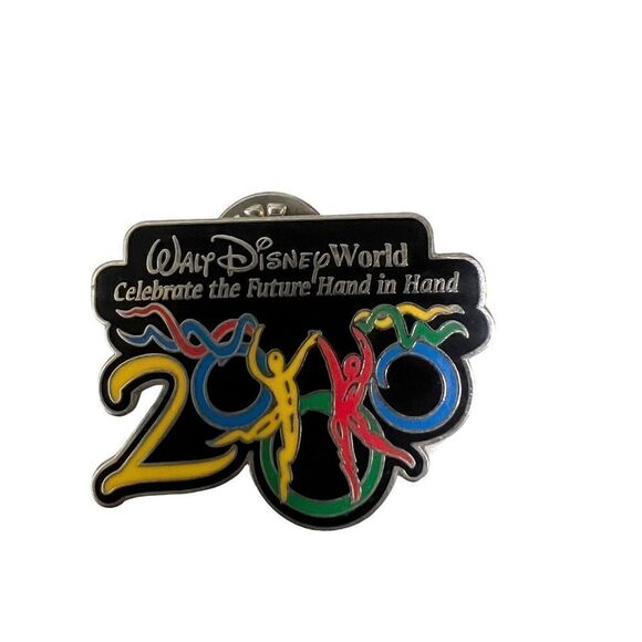 Vintage Walt Disney World Official Park Pin 2000 Celebrate the Future in Hand - Picture 1 of 3